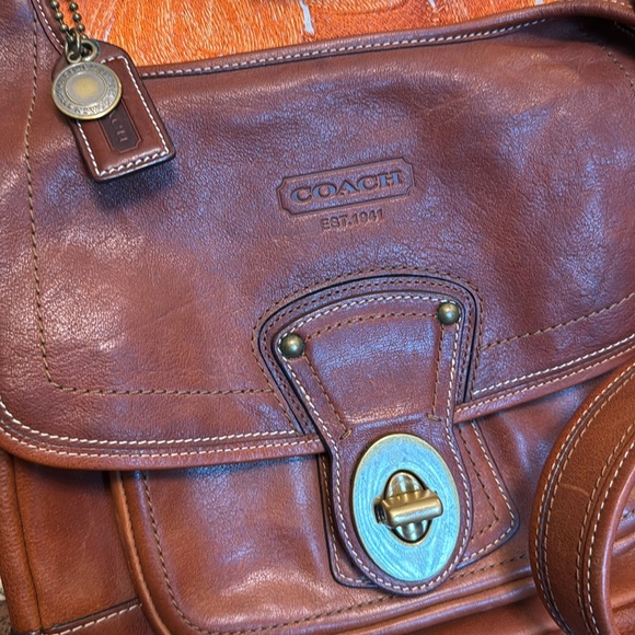 COACH 10325 65th ANNIVERSARY HIPPIE CROSSBODY BAG WHISKEY VACHETTA LEATHER 2006 - Picture 6 of 9